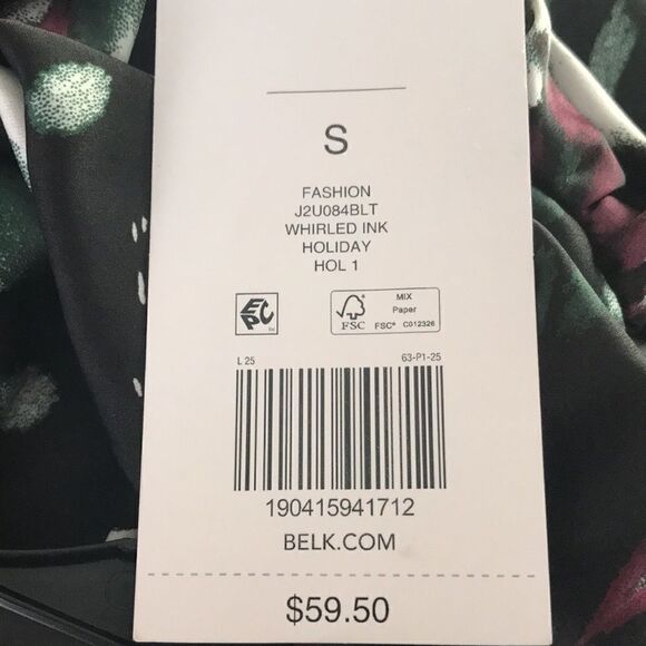 The Limited Top Women Size Med Whirled Ink Bold Print Sleeveless Halter Top NWT - Picture 12 of 14